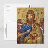 H. Johannes de Doper de Voorloper Orthodoxe Icoon Briefkaart (Voorkant / Achterkant)