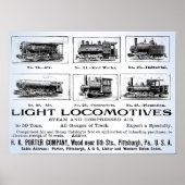 H K Porter & Co. Light-locomotieven Poster (Voorkant)