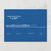 H. L. Hunley - Scheepsblauwdruk Plannen ABD Briefkaart (Voorkant)