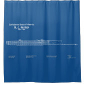 H. L. Hunley - Scheepsblauwdruk Plannen ABD Douchegordijn (Voorkant)