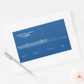 H. L. Hunley - Scheepsblauwdruk Plannen ABD Rechthoekige Sticker (Envelop)