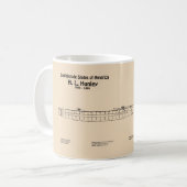 H. L. Hunley - Scheepsblauwdruk Plannen SD Koffiemok (Voorkant links)