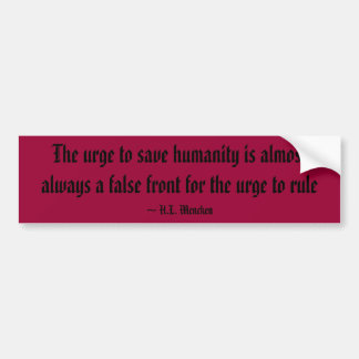 H.L. Mencken bumpersticker