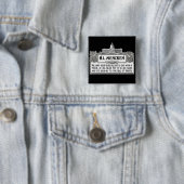 H.L. Mencken op bureaucraten Vierkante Button 5,1 Cm (In situ)