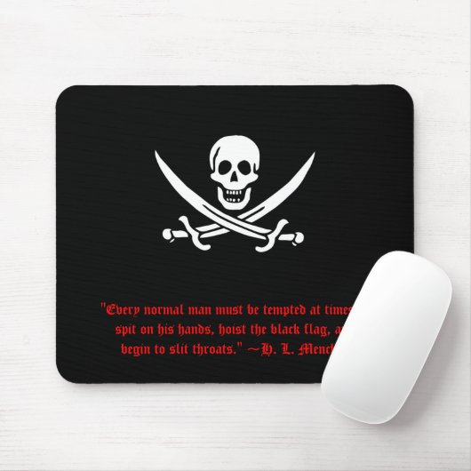 H. L. Mencken Pirate Mousepad Muismat (Met muis)