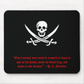 H. L. Mencken Pirate Mousepad Muismat (Voorkant)
