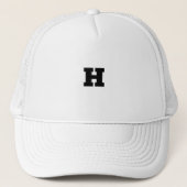 H Letter Custom Monogram Wit Kleur Initiaal Trucker Pet (Voorkant)