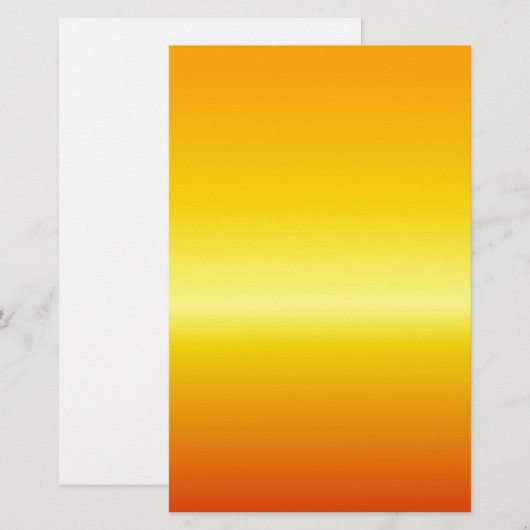 H Lineaire gradiënt - Oranje, Geel, Rood Briefpapier (Voorkant / Achterkant)