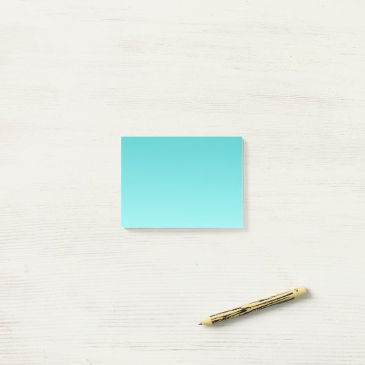 H Lineaire gradiënt - Turquoise naar lichte cyaan Post-it® Notes (Op bureau)
