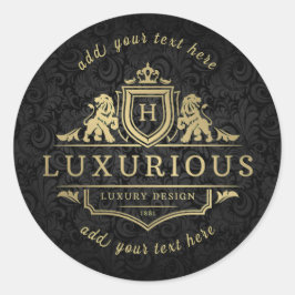 H - Luxueuze ontwerp Klassieke ronde Sticker