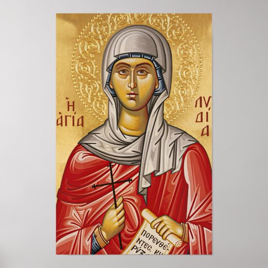 H. Lydia van Philippi Orthodoxe Icon Print (Voorkant)