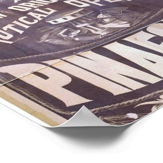 H.M.S. Pinafore, 'Nautical Opera' Retro Theater Poster (Hoek)