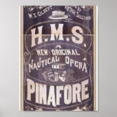 H.M.S. Pinafore, 'Nautical Opera' Retro Theater Poster (Voorkant)