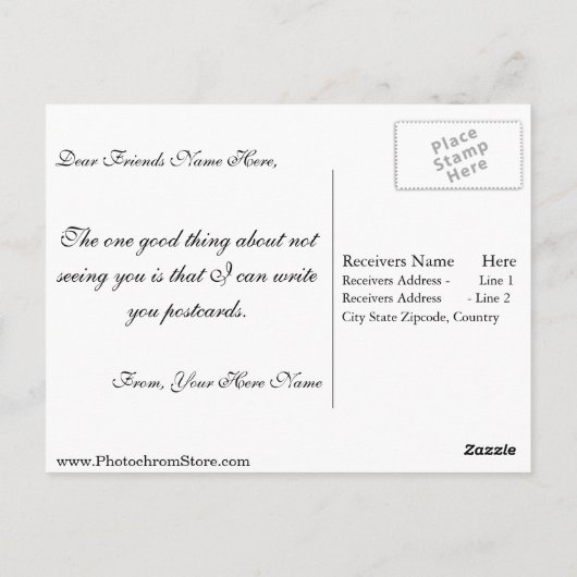 H.M.S. Pinafore  theater Briefkaart (Achterkant)