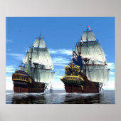 H M S Prince William en Escort Poster (Voorkant)