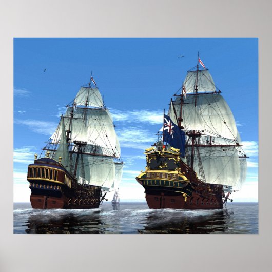 H M S Prince William en Escort Poster (Voorkant)