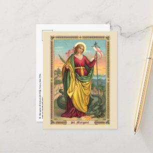 H. Margaretha met Draak en Opstandingbanner Briefkaart