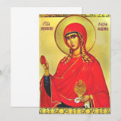 H. Maria Magdalena orthodoxe icoon Kaart (Voorkant / Achterkant)