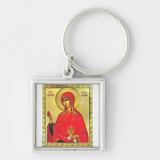 H. Maria Magdalena orthodoxe icoon Sleutelhanger (Voorkant)