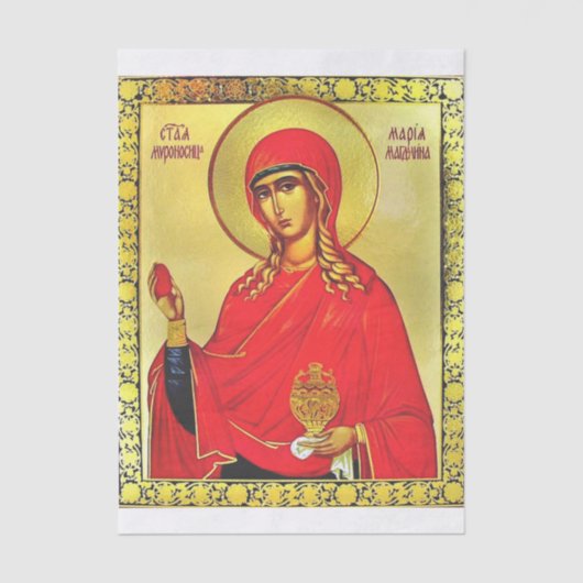 H. Maria Magdalena orthodoxe icoon Tissuepapier (Voorkant)