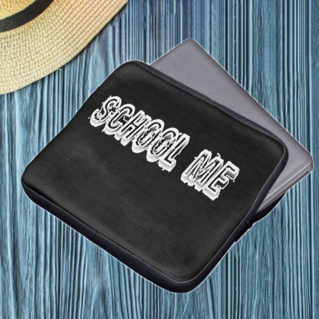 H. Metaal doorschijnend-wit Laptop Sleeve (Prepare yourself for the school year, with a customized, laptop sleeve cover!)