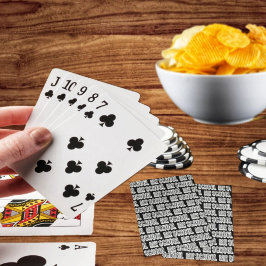 H. Metaal doorschijnend-wit Pokerkaarten