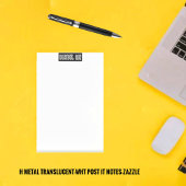 H. Metaal doorschijnend-wit Post-it® Notes