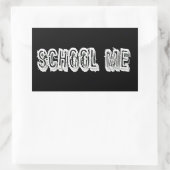 H. Metaal doorschijnend-wit Rechthoekige Sticker (Tas)