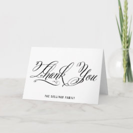 H. & Mevrouw Elegant Schrift | Dankkaart Bedankkaart
