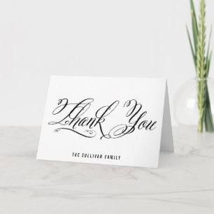 H. & Mevrouw Elegant Schrift   Dankkaart Bedankkaart