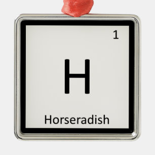 H - Mierikswortel chemie Periodieke Tabel Metalen Ornament