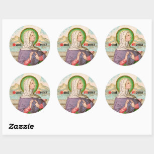 H. Monica van Tagaste (SAU 047; detail) Ronde Sticker