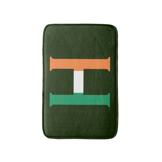 H Monogram bedekt met Ierse vlag bmcnt Badmat (Voorkant Verticaal)