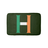 H Monogram bedekt met Ierse vlag bmcnt Badmat (Voorkant)