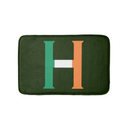 H Monogram bedekt met Ierse vlag bmcnt Badmat