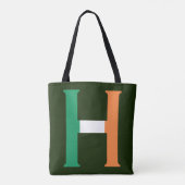 H Monogram bedekt met Ierse vlag stint Tote Bag (Achterkant)