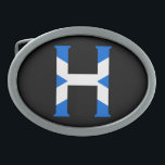 H Monogram bedekt met Schotse vlag bbcnt Gesp<br><div class="desc">H Monogram afgedekt op de Schotse vlaggengordel Buckle Design © Trinkets and Dingen 2017 - AHP Design. Alle rechten voorbehouden. 030417</div>