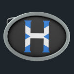 H Monogram bedekt met Schotse vlag bbcnt Gesp<br><div class="desc">H Monogram afgedekt op de Schotse vlaggengordel Buckle Design © Trinkets and Dingen 2017 - AHP Design. Alle rechten voorbehouden. 030417</div>