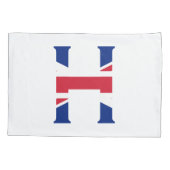 H Monogram bedekt met Union Jack Flag pcnt Kussensloop (Achterkant)