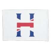 H Monogram bedekt met Union Jack Flag pcnt Kussensloop (Voorkant)
