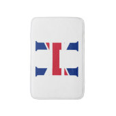 H Monogram bedekt op Union Jack Flag bmcnt Badmat (Voorkant Verticaal)