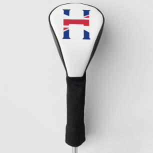 H Monogram bedekt op Union Jack Flag dcnt Golfheadcover