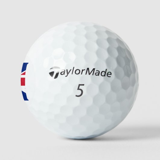 H Monogram bedekt op Union Jack Flag tmtp5 gbcnt Golfballen (Logo)