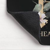 H Monogram Floral Aangepaste Muismat (Hoek)