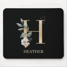 H Monogram Floral Aangepaste Muismat