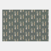 H Monogram Floral Inpakpapier Vel (Voorkant 2)