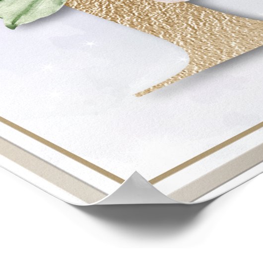 H Monogram Floral Poster (Hoek)