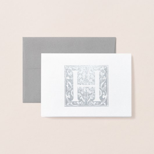 H Monogram Folie Kaarten (Voorkant met envelop)