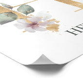 H Monogram gepersonaliseerd Poster (Hoek)