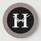 H: Monogram H Grote Matige Wandklok (Voorkant)